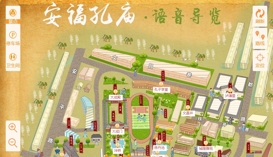 张家口手绘地图：智慧景区智能化服务的延伸